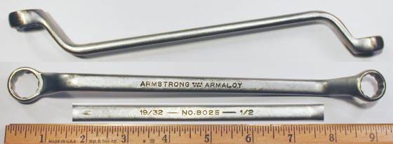 [Armstrong Armaloy 8025 1/2x19/32 Offset Box-End Wrench]