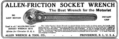 [1914 Advertisement for Allen Friction Wrench]