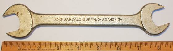 [Barcalo 7/16x1/2 Paneled Open-End Wrench]