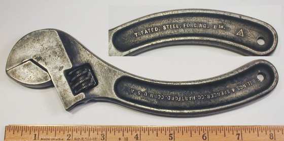 [Billings 8 Inch Curved-Handle Adjustable Wrench]