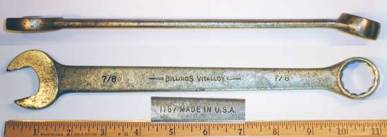 [Billings Vitalloy 1167 7/8 Combination Wrench]