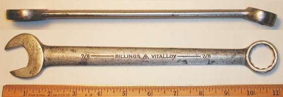 [Billings Vitalloy 1167 7/8 Combination Wrench]