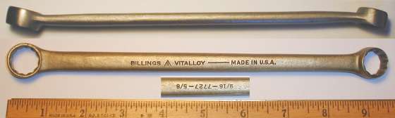 [Billings Vitalloy 7727 9/16x5/8 Box-End Wrench]