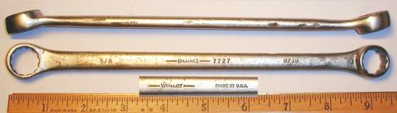 [Billings Vitalloy 7727 9/16x5/8 Box-End Wrench]