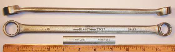 [Billings Vitalloy 7027 19/32x11/16 Box-End Wrench]