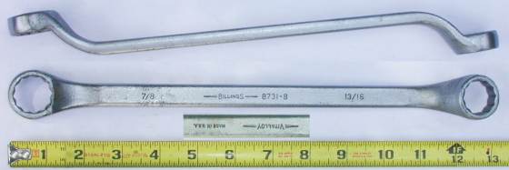 [Billings Vitalloy 8731-B 13/16x7/8 Offset Box-End Wrench]