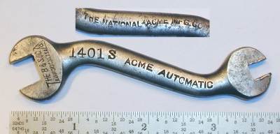 [Billings Acme 1401S 3/16x1/2 Short Open-End S Wrench]