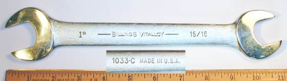 [Billings Vitalloy 1033C 15/16x1 Open-End Wrench]