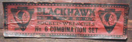 [Label from Blackhawk No. 6 Combination Set]