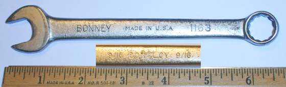 [Bonney 1163 Bonaloy 9/16 Combination Wrench]