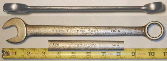 [Bonney 1167A Bonaloy 13/16 Combination Wrench]