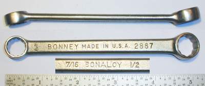 [Bonney 2887 Bonaloy 7/16x1/2 Short Box-End Wrench]