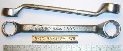 [Bonney 2806 Bonaloy 9/16x5/8 Short Offset Box-End Wrench]