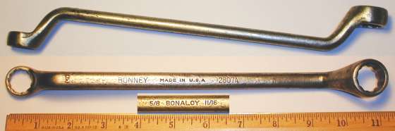 [Bonney 2807A Bonaloy 5/8x11/16 Offset Box-End Wrench]