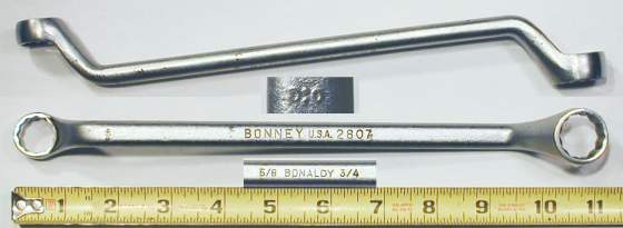 [Bonney 2807 Bonaloy 5/8x3/4 Offset Box-End Wrench]