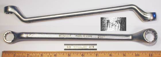 [Bonney 2807 Bonaloy 5/8x3/4 Offset Box-End Wrench]