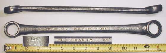 [Bonney 2894 Bonaloy 7/8x15/16 Box-End Wrench]