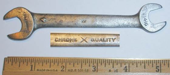 [ChromeXQuality W1416 7/16x1/2 Open-End Wrench]