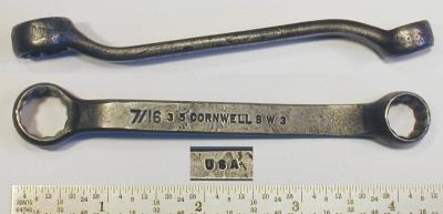 [Cornwell BW3 3/8x7/16 Short Offset Box-End Wrench]