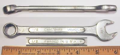 [Craftsman Vanadium CI 1/2 Combination Wrench]