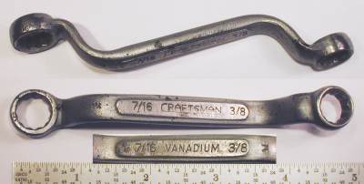 [Craftsman Vanadium AF 3/8x7/16 Short Offset Box Wrench]