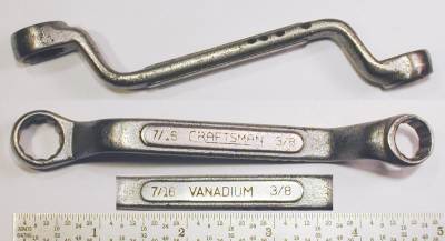 [Craftsman Vanadium 3/8x7/16 Short Offset Box Wrench]
