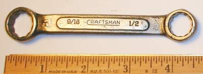 [Craftsman CI 1/2x9/16 Short Box-End Wrench]