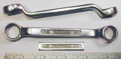 [Early Craftsman Vanadium 1/2x9/16 Short Offset Box Wrench]