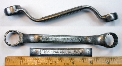 [Craftsman Vanadium AF 5/8x11/16 Short Offset Box Wrench]