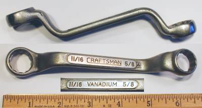 [Craftsman Vanadium CI 5/8x11/16 Short Offset Box Wrench]