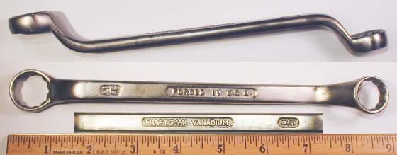 [Early Craftsman Vanadium 5/8x11/16 Offset Box Wrench]