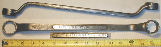 [Craftsman Vanadium 15/16x1 Offset Box-End Wrench]