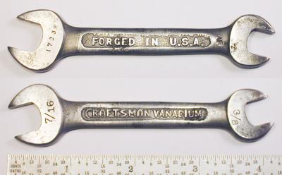 [Craftsman Vanadium 1723 AF 3/8x7/16 Open-End Wrench]
