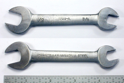 [Craftsman Vanadium Steel 1723-A 3/8x1/2 Open-End Wrench]
