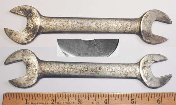 [Craftsman Vanadium Steel 1727 9/16x5/8 Open-End Wrench]