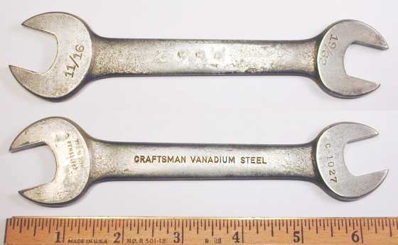 [Craftsman Vanadium Steel C-1027 19/32x11/16 Open-End Wrench]