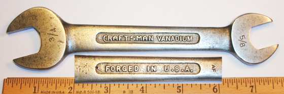 [Craftsman Vanadium 1729 AF 5/8x3/4 Open-End Wrench]