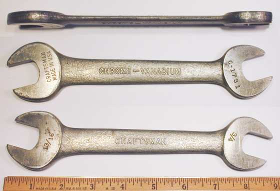 [Craftsman Early Chrome-Vanadium C-1731 3/4x13/16 Open-End Wrench]