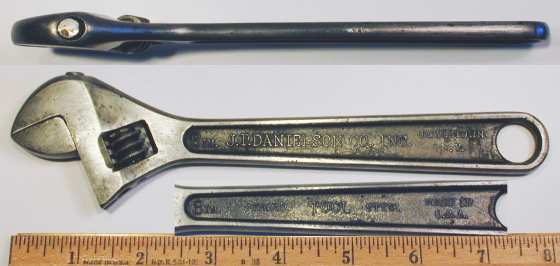 [J.P. Danielson Early Carbon Steel 8 Inch Adjustable Wrench]