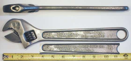 [Diamond Tool Steel 12 Inch Adjustable Wrench]