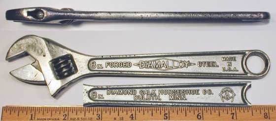 [Diamond Diamalloy 8 Inch Adjustable Wrench]