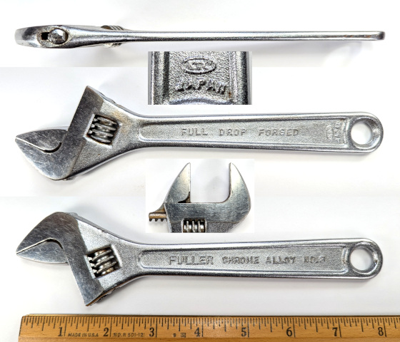 [Later Fuller No. 8 KTC 8 Inch Adjustable Wrench]