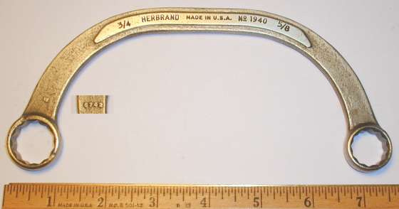 [Herbrand No. 1940 5/8x3/4 Half-Moon Wrench]