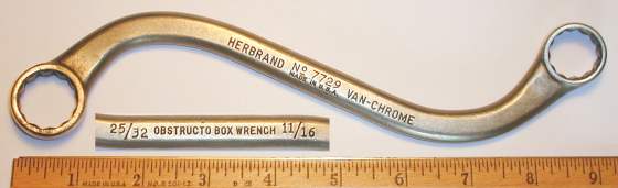 [Herbrand 7729 11/16x25/32 S-Shaped Box Wrench]