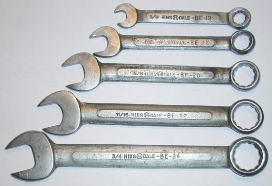 [Hinsdale Combination Wrenches BE-12 to BE-24]