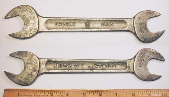 [Hinsdale Vanadium 1033C 15/16x1 Open-End Wrench]