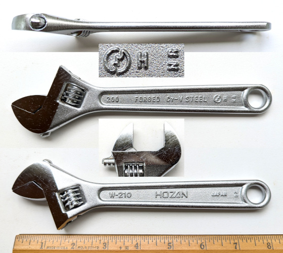 [Nippon Riki Hozan W-210 200mm Adjustable Wrench]