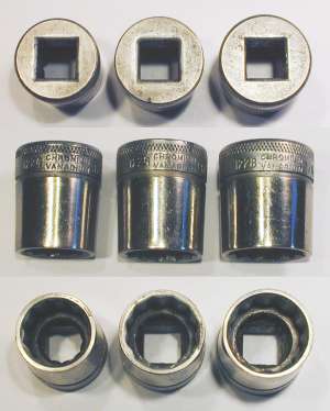 Indestro Chromium Vanadium 1/2-Drive 12xx Sockets]