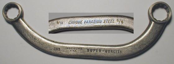 [Indestro Super-Quality 769 9/16x5/8 Half-Moon Wrench]