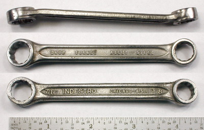 [Indestro Chicago No. 921 3/8x7/16 Short Angled Box-End Wrench]